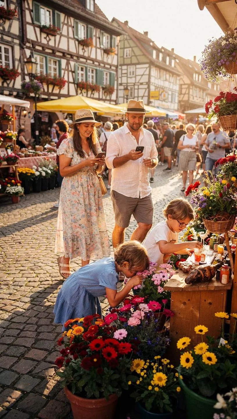 Familie erkundet ein barrierefreies Reiseziel in Deutschland mit Kindern.